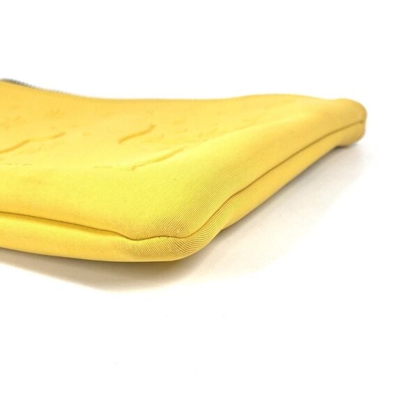 HERMES Neovan MM Leopard print clutch bag multi-purpose makeup Pouch yellow - Picture 5 of 12